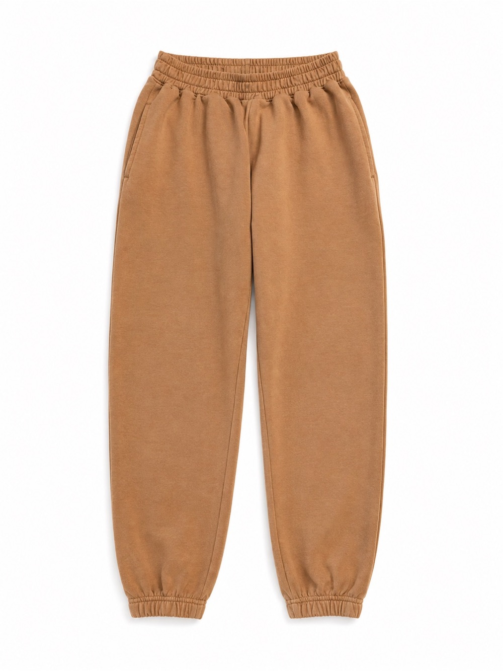 MISSGUIDED PETITE FLEECE JOGGER SWEATPANTS WOMENS US 2 TAN HIGH RISE ATHLEISURE